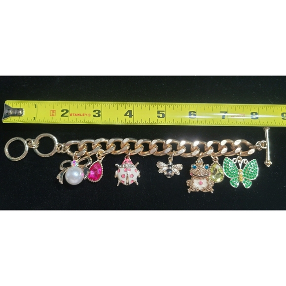 Gold Toned Charm Bracelet with Colorful Accents - Picture 10 of 10
